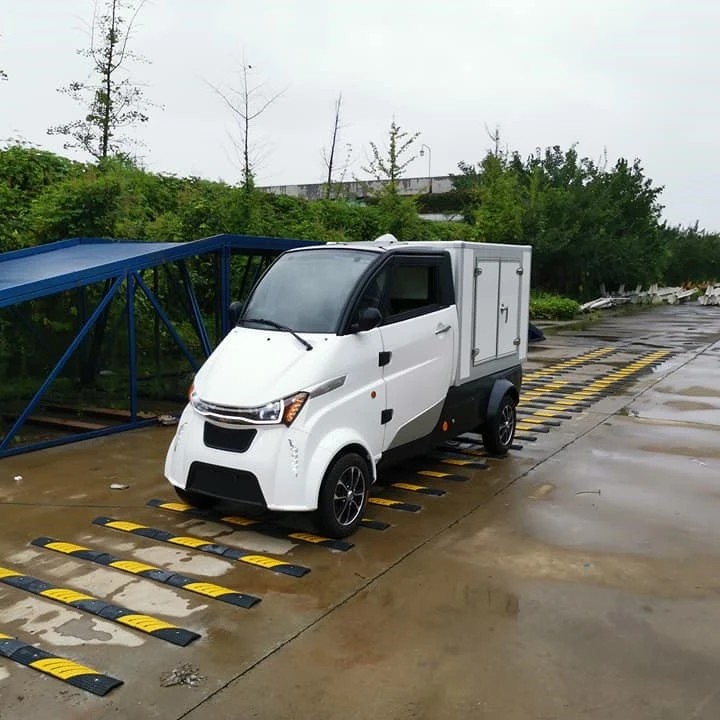 Mini Electric Vehicle Cargo Box 4 Wheels Side Doors Mini Electric Vehicle Cargo Box 4 Wheels Side Doors